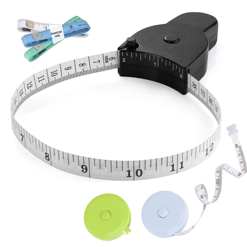 4PCS Body Measure Tape, Automatic Telescopic Tape Measure, Accurate Measuring Tape for Body, Body Measurement Tape for Tracking Weight Loss Muscle Gain, Tailor, Sewing, Clothes Black - NewNest Australia