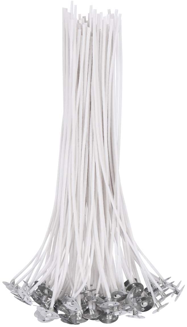 100pcs Cotton Candle Wicks,8inch Premade Candle Wick for Candle Making, Bulk Zinc Cor Candle Wicks with Tabs - NewNest Australia