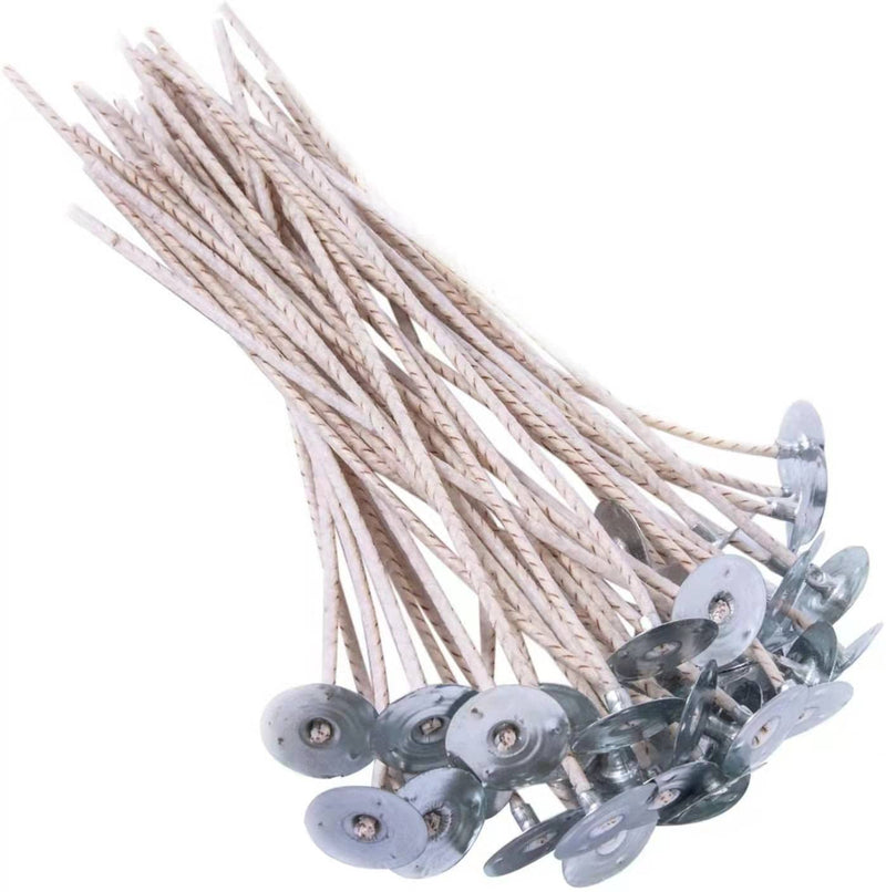 100pcs ECO14 Wicks for Soy Candles, 8 inch Pre-Tabbed Candle Wick for Candle Making,Thick Candle Wick with Base - NewNest Australia