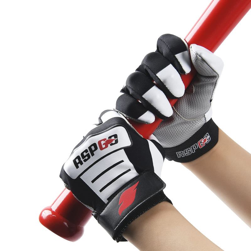 RSPGO Youth Baseball & Softball Batting Gloves for Kids with Super Grip Fit Classic Black Youth M/L(6in-6.5in) - NewNest Australia