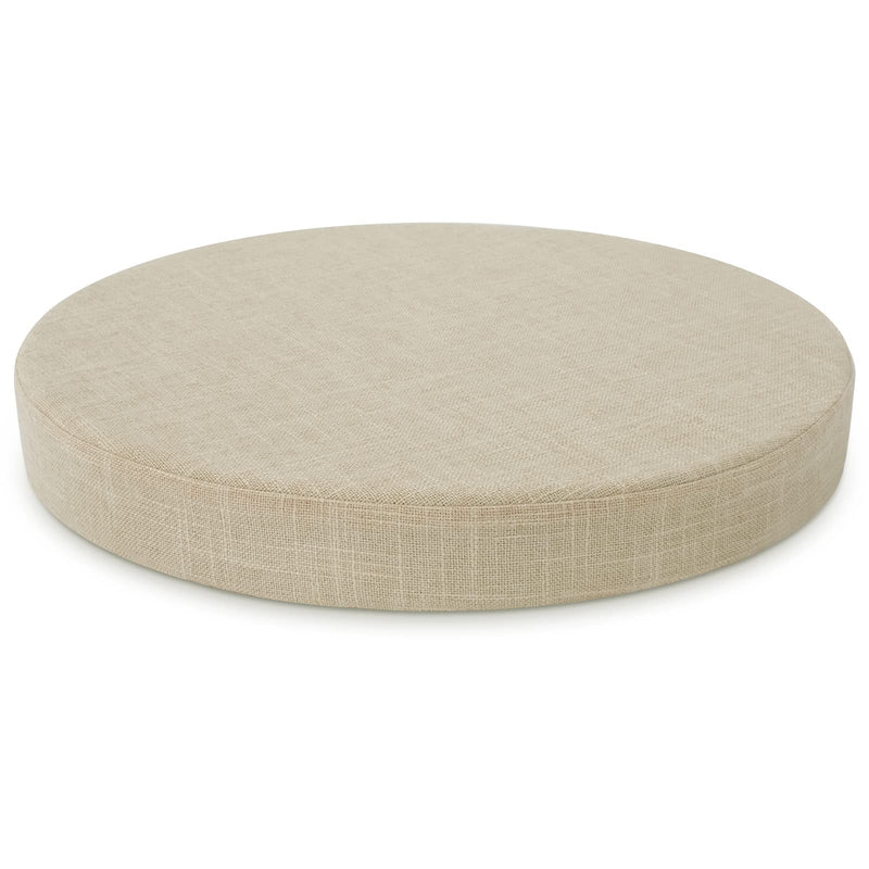 Tromlycs Round Chair Seat Cushion Pad 16 inch for Circle Stool Chairs Non Slip Decorative Foam Cushion Pillow, 1 Piece, 16 x 16 inches, White Beige - NewNest Australia