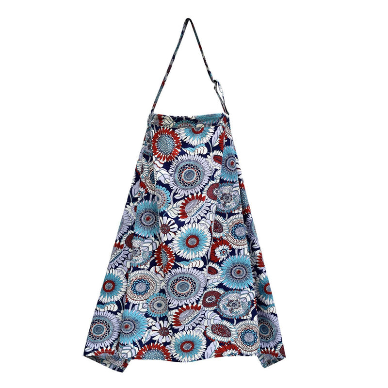 Insular Nursing Cover for Breastfeeding, Infant Feeding Cover Breathable Cotton Privacy Breastfeeding Apron, Sunflower blue sunflower - NewNest Australia