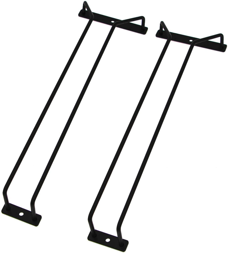 RedDreamer 14-Inch Black Wine Glass Rack, Under Cabinet Wine Glass Holder Stainless Steel Stemware Rack - Hanging Stemware Holder for Cabinet Kitchen Bar, Set of 2 - NewNest Australia