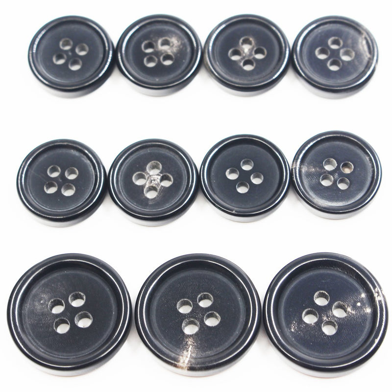 KENDANY 11 Pieces Genuine Natural Horn Blazer & Suits Button Set - for Blazer, Sport Coat, Uniform, Jacket (Black) Black - NewNest Australia