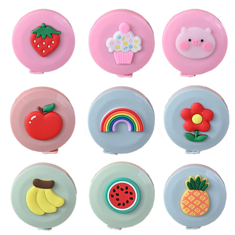 ELANE Tape Measure Package Includes 9 Cartoon Cute Mini Tape Measures for Body, Sewing, Cutting, Weight Loss Measurement - NewNest Australia