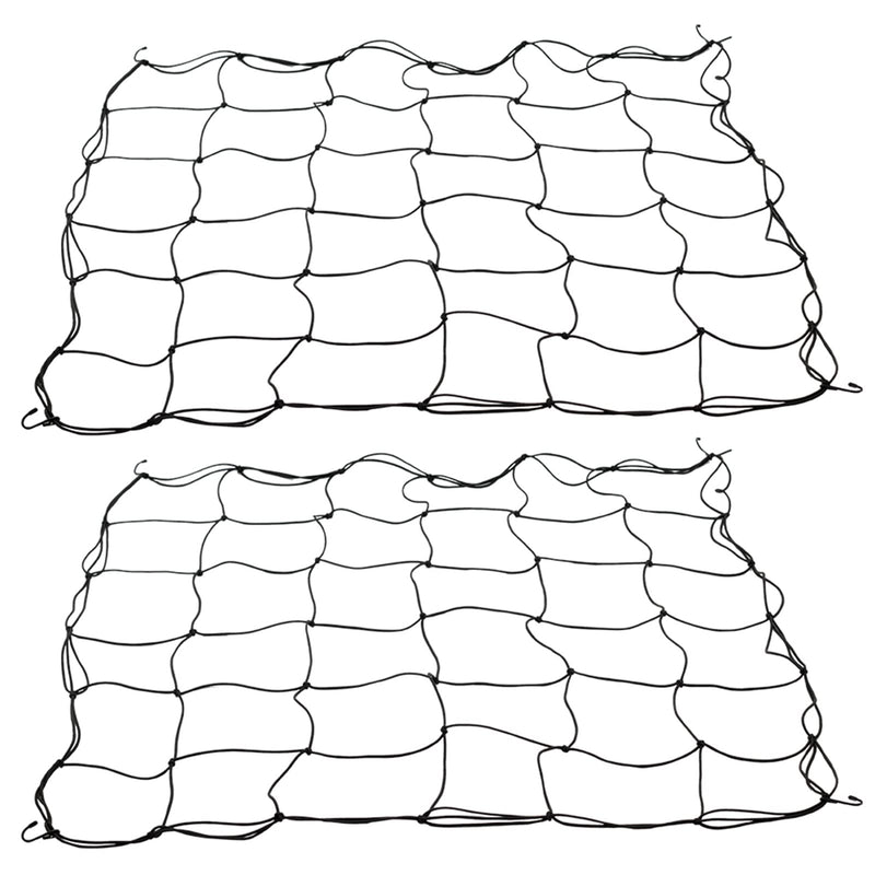 HOMEANING 2 Pack Grow Tent Net Trellis Netting 4x4Ft Elastic Trellis Netting Includes 8 Iron Hooks Flexible Net Trellis for Grow Tents a Total of 36 Holes (Black) Black - NewNest Australia