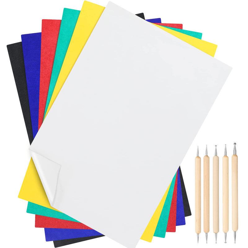 105 Pcs Carbon Transfer Paper 11.7 x 8.3 Inch Tracing Paper Carbon Graphite Copy Paper with Embossing Stylus Tracing Stylus Dotting Tools for Cloth Paper Wood (Black, Blue, White, Green, Red, Yellow) Black, Blue, White, Green, Red, Yellow - NewNest Australia