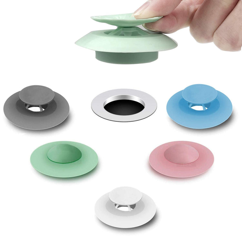Shower Drain Stopper - Silicone Bathtub Drain Strainers?Hair Trap Hair Catcher Bathtub Drain Stopper Protectors Cover Easy to Install and Clean Suit for Bathroom Bathtub and Kitchen 5 Pack - NewNest Australia