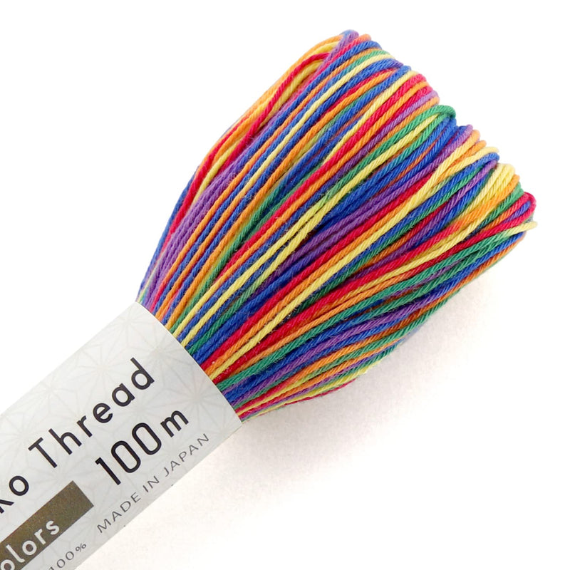 Olympus sashiko Thread 111 yd Cotton Quilting Boro Embroidery (301 Rainbow) - NewNest Australia