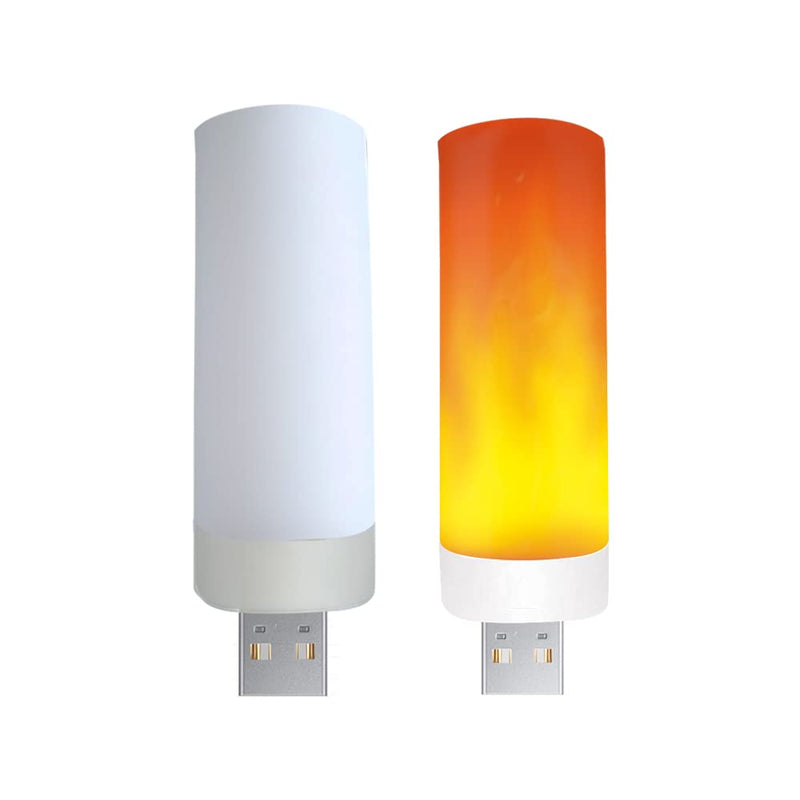 BukNikis USB Interface Plug-in LED Flame Light, Orange Flickering Flameless Candles Night Light for Home Decor Reading Sleeping Dating Camping - NewNest Australia