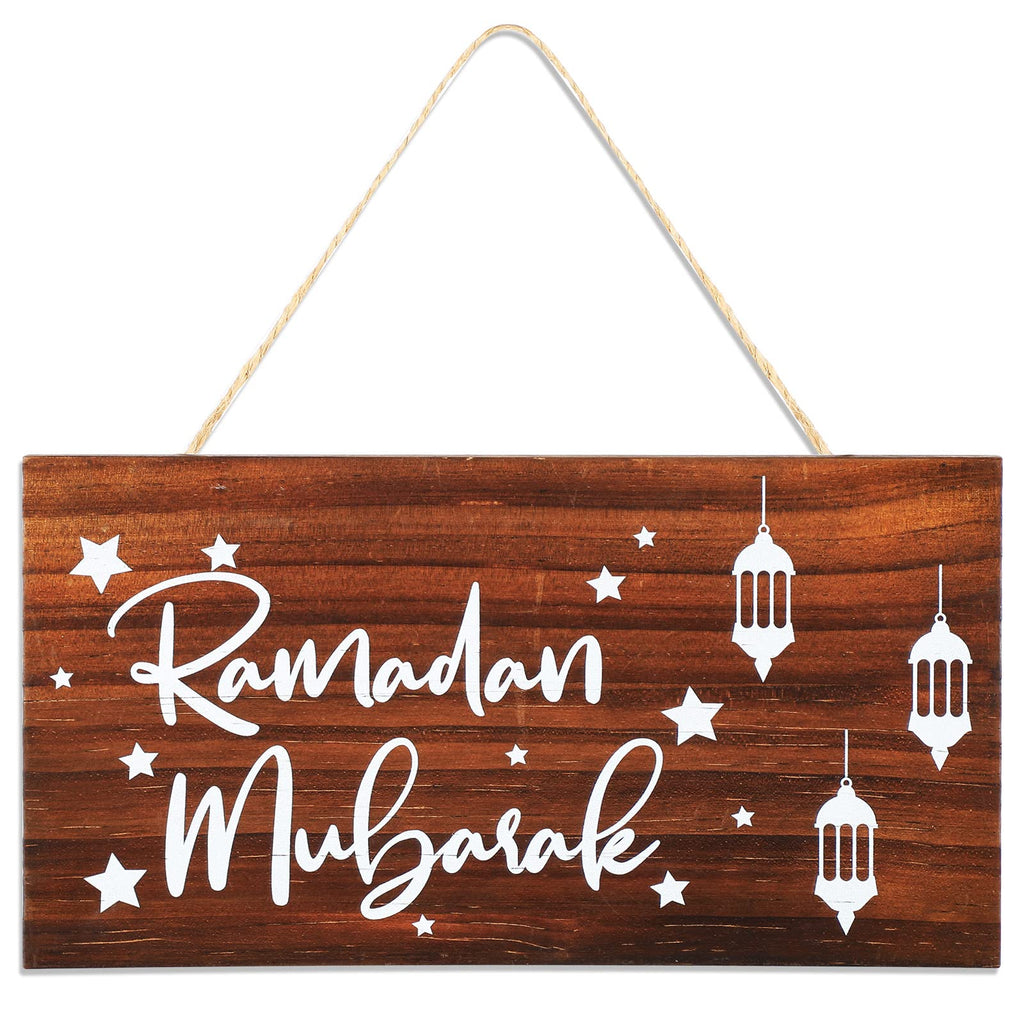 Ramadan Ornament Ramadan Hanging Sign Ramadan Wood Sign Ramadan Kareem Decoration Islam Ramadan Wooden Hanging Plaque Sign Wooden Pendant Ornament for Islamic Muslim Party Decorations - NewNest Australia