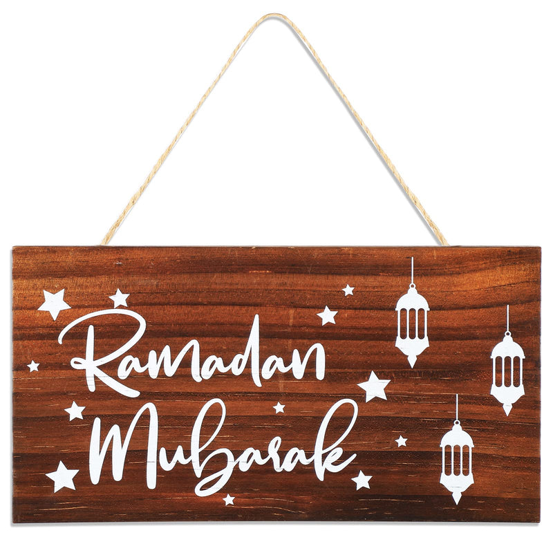 Ramadan Ornament Ramadan Hanging Sign Ramadan Wood Sign Ramadan Kareem Decoration Islam Ramadan Wooden Hanging Plaque Sign Wooden Pendant Ornament for Islamic Muslim Party Decorations - NewNest Australia