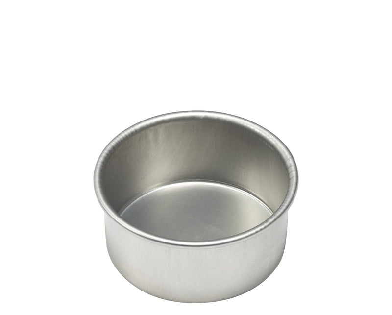 DecoPac 6" Inch Cake Pan, 16 Gauge Aluminum Round Baking Tin, 6.5 x 6.5 x 3.15, Silver 6" PAN: 6.5 x 6.5 x 3.15 inches - NewNest Australia