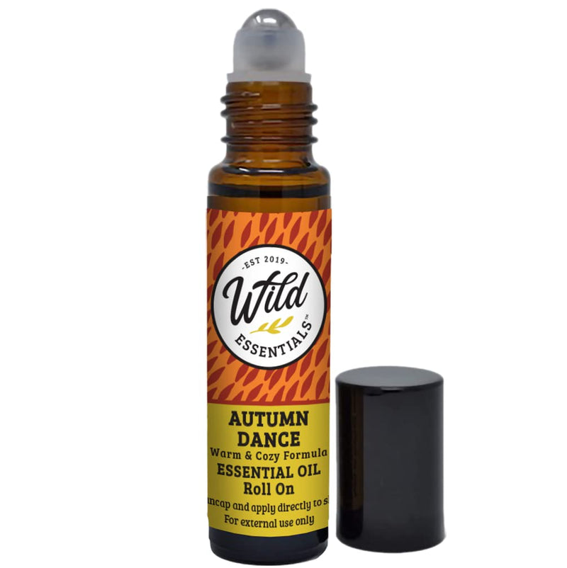 Wild Essentials Autumn Dance Essential Oil Roll On, 10ml for Pain, Warming, Lung Soothing, and Lifts The Spirit, Made with 100% Essential Oils and Jojoba Oil, Ready to use - NewNest Australia