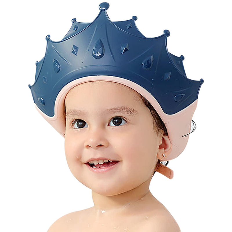 FUNUPUP Baby Shower Cap Shower Cap for Kids Adjustable Silicone Baby Bath Visor Eyes and Ears Protection for Children Toddler Boys Girls (Blue) Blue - NewNest Australia