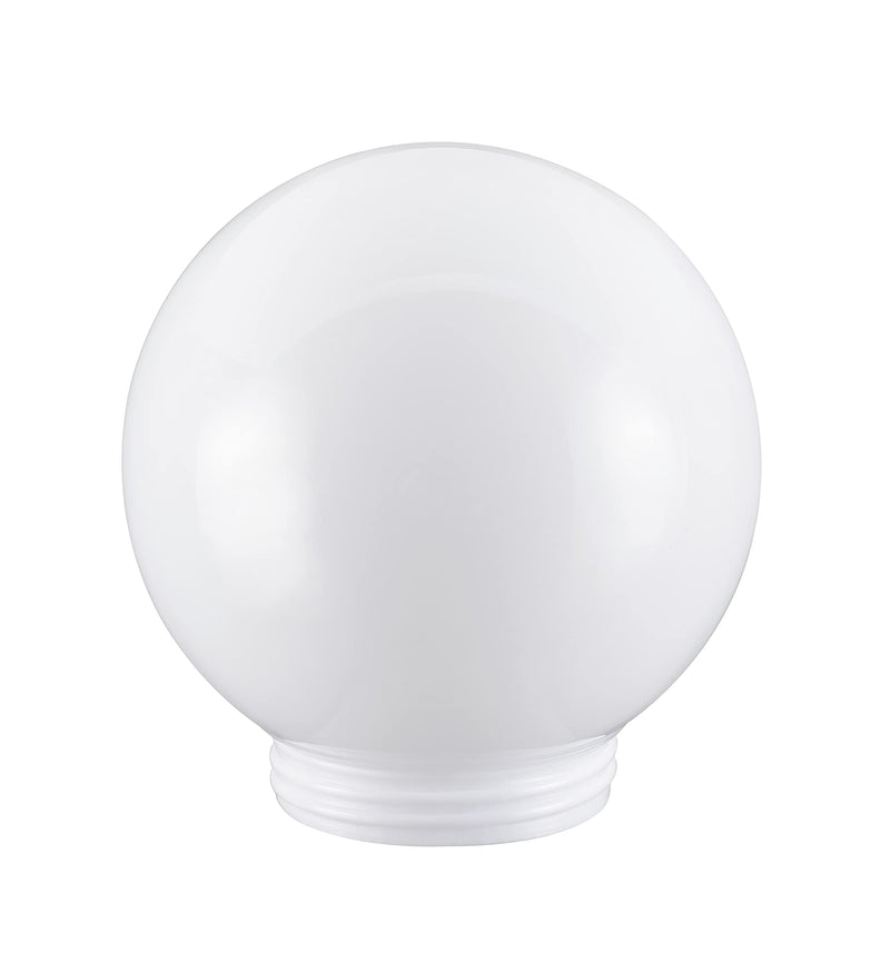 Aspen Creative 28001-21 6" White Acrylic Replacement Lamp Post Globe 3-1/4" Fitter, 1 Pack 6", 3-1/4" Fitter - NewNest Australia