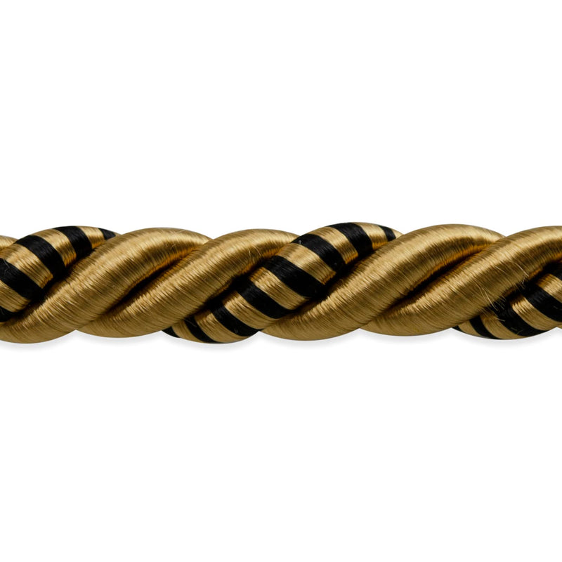 Trims by the Yard Savannah 3/8" Twisted Cord Gold/Black | (10 Yard Cut) Trim - NewNest Australia