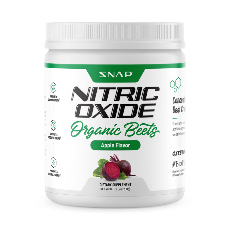 Beet Root Powder Organic - Nitric Oxide Beets by Snap Supplements - Supports Blood Pressure and Circulation Superfood, Muscle & Heart Health, Increase Stamina & Energy, 250g (Apple) Apple - NewNest Australia