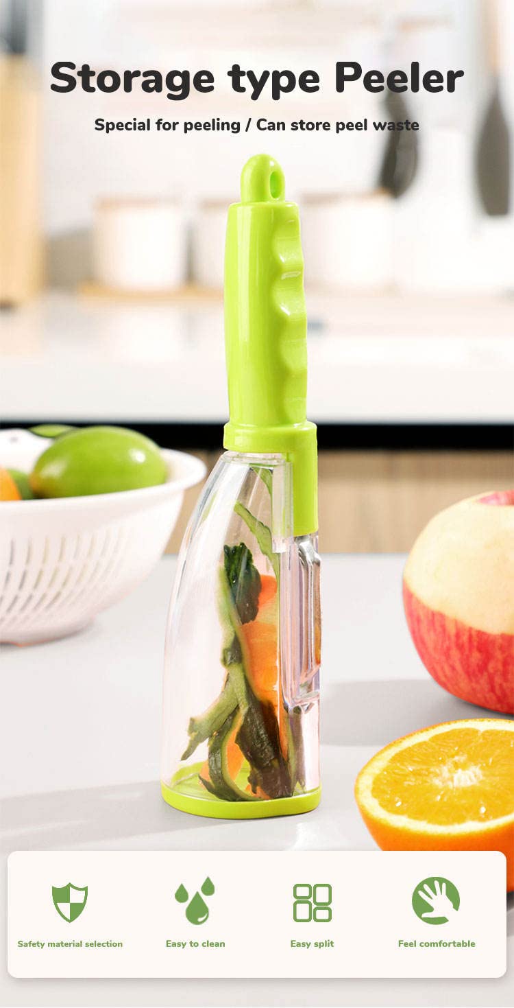 Vegetable Peeler with Container Green - NewNest Australia