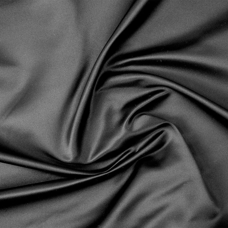 Charmeuse Satin Fabric | 2 Yards | 60" Wide | Silky, Bridal | Decoration, Fashion Crafts (Black, 2 Yd) Black - NewNest Australia