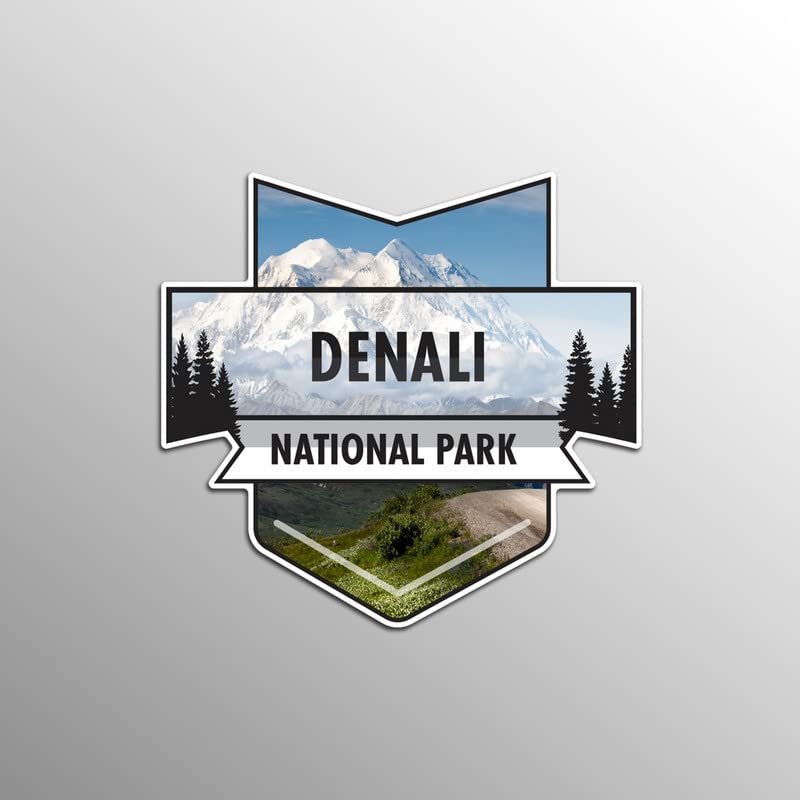 Denali National Park Magnet | 4.7-Inch by 4.5-Inch | 2-Pack | 30 MIL Heavy Duty Magnetic Material | MPD927 - NewNest Australia