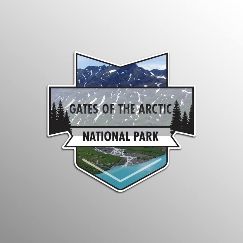 Gates of The Artic National Park Magnet | 4.7-Inch by 4.5-Inch | 2-Pack | 30 MIL Heavy Duty Magnetic Material | MPD930 - NewNest Australia