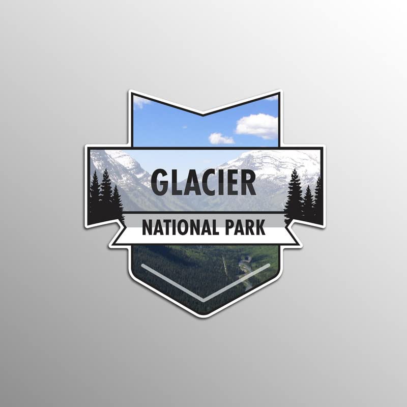 Glacier National Park Magnet | 4.7-Inch by 4.5-Inch | 2-Pack | 30 MIL Heavy Duty Magnetic Material | MPD932 - NewNest Australia