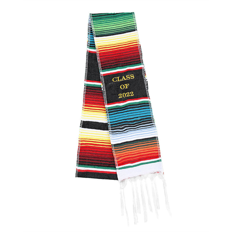 Class of 2022 Mexican Graduation Stole, Zzbakress Latino Hispanic Serape Blanket Graduation Sash Colorful - NewNest Australia