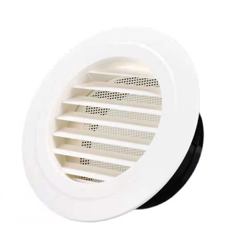 6 Inch Air Vent Cover Allvent ABS Round Louvered Grill Soffit Vent Outlet with Built-in a Fly Screen for Home Bathroom Kitchen HVAC System(ø150mm) - NewNest Australia