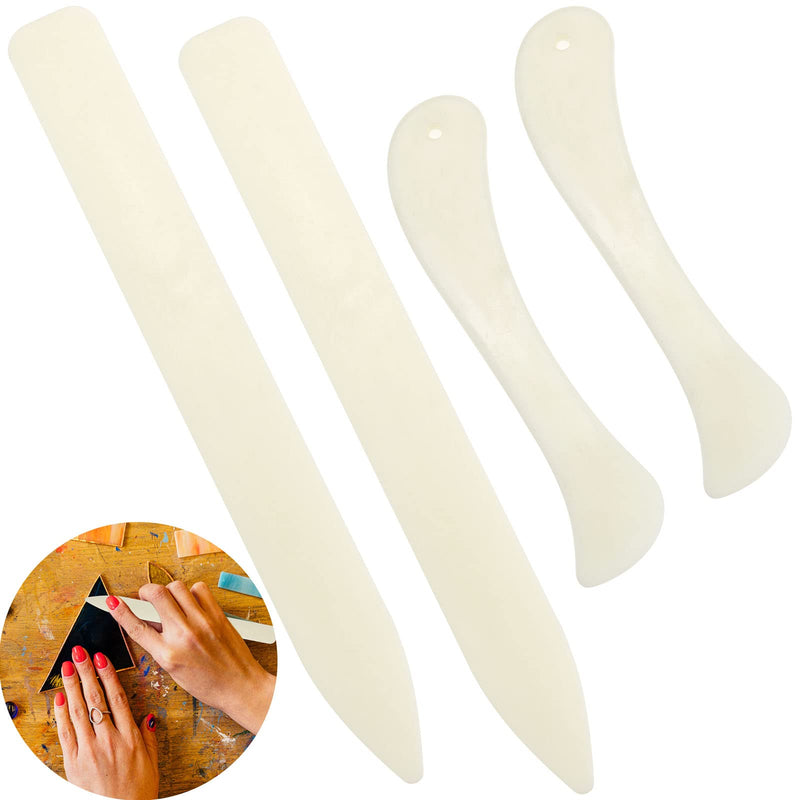 4 Pcs Stained Glass Tools Stained Glass Supplies Plastic FID Burnisher Foiler Holder for Flat Stained Glass Work DIY Handicrafts - NewNest Australia