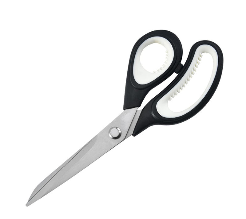 JISTL Craft Scissors Sharp Blades Fabric Scissors Rubber Soft Grip Handle Multipurpose Scissors Suitable for Sewing/Arts/Crafts/Office/School and Home (Grey 1Pcs) Grey 1Pcs - NewNest Australia