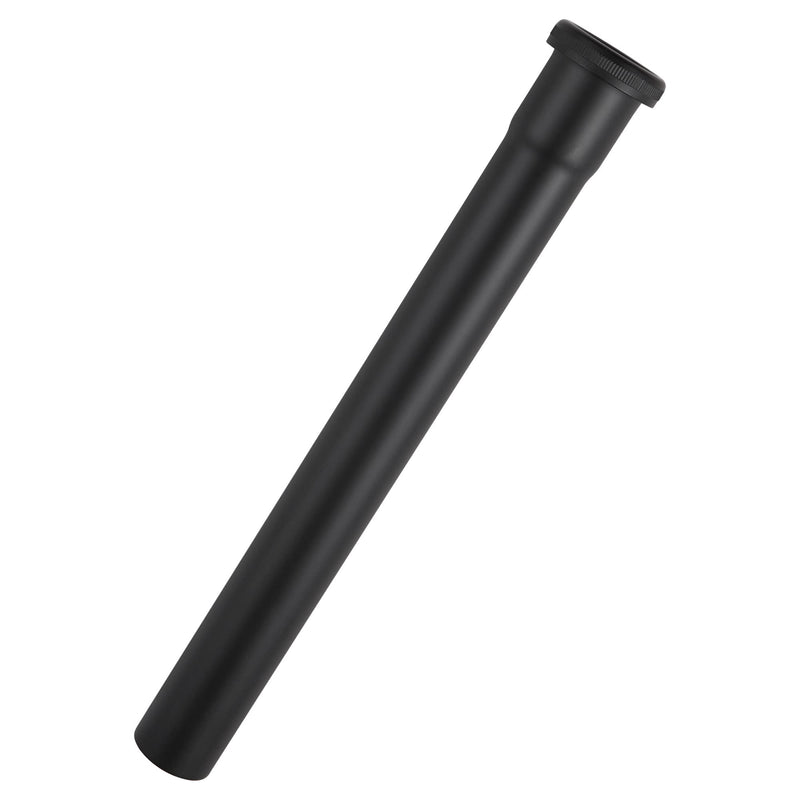 Brass Slip Joint Extension Tube 1-1/4” OD x 12” with Nut and Rubber Washer, P Trap Extension Tube, Sink Drain Tailpiece Tube Extension, Matte Black - NewNest Australia