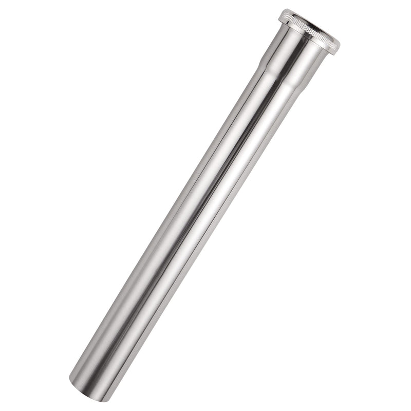 Brass Slip Joint Extension Tube 1-1/4” OD x 12” with Nut and Rubber Washer, P Trap Extension Tube, Sink Drain Tailpiece Tube Extension, Brushed Nickel - NewNest Australia