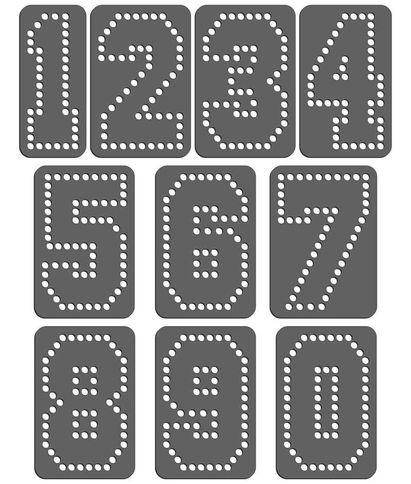 Rhinestone Genie Font-Sports Block Numbers 3" Magnetic Rhinestone Template, Black - NewNest Australia