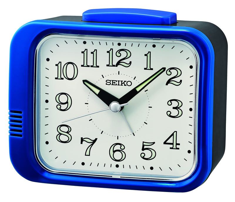 Seiko Juku Bedside Alarm Clock, Blue - NewNest Australia