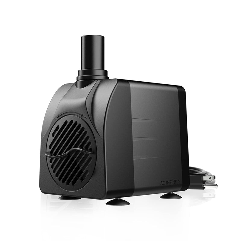AC Infinity Submersible Water Pump 132 GPH (500 L/H), Ultra Quiet 8W Fish Tank Flow Pressure Control with 3 ft. High Lift Pump for Aquariums, Fountains, Ponds, Pools, Hydroponics - NewNest Australia