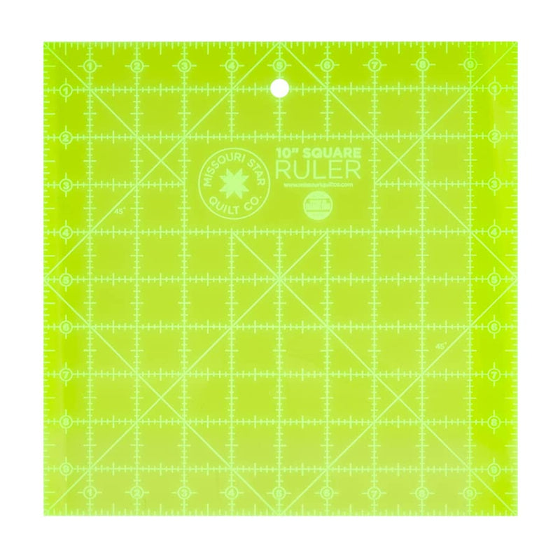 Acrylic Quilting Ruler, 10" x 10” | Square Ruler for Sewing, Measuring and Cutting Quilt Fabric | Straight Edge Tool for Layer Cakes, Charm Pack Quilts, and DIY Craft Projects - NewNest Australia