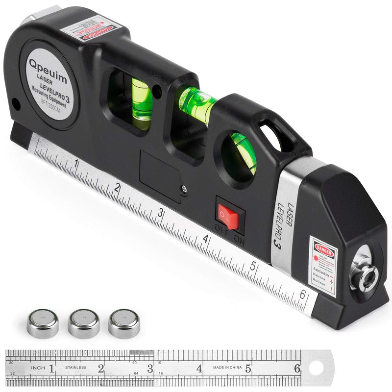 Laser Level Tool, Multipurpose Laser Level Kit Standard Cross Line Laser level Laser Line leveler Beam Tool with Metric Rulers by QPEUIM - NewNest Australia