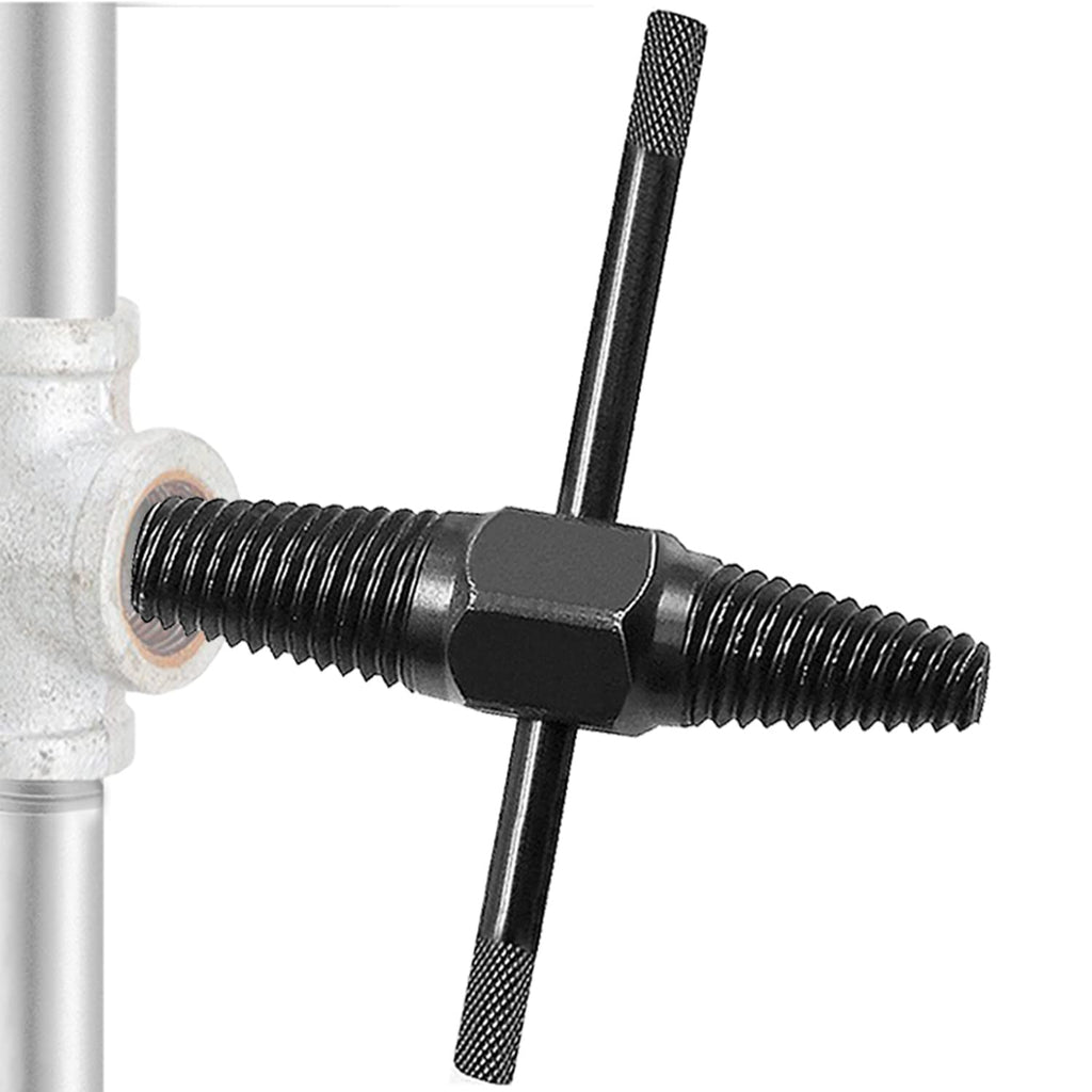 Damaged Screw Extractor - Broken Pipe Remover, Alloy Steel Easy Out Double Head Manual Water Pipe Valve Faucet Stripped Screw Remove Repair Tool with Rod for 1/2" 3/4" Pipe - NewNest Australia