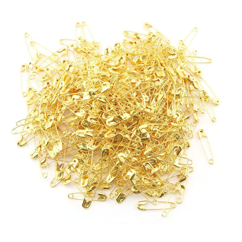 TAODAN Mini Safety Pin 500PCS Gold 22mm Tiny Metal Trimming Fastening Safety Clips for Jewellery Costume Tag - NewNest Australia