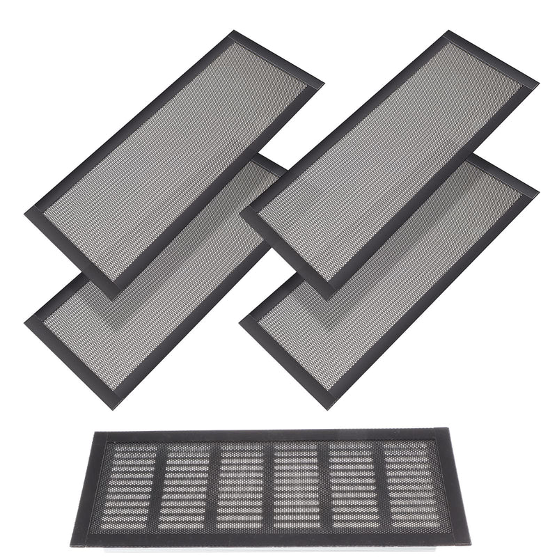 Floor Vent Covers Rectangle Air Vent Screen Cover Magnetic PVC Vent Mesh Floor Register Cover Plastic Vent Screen for Wall Ceiling Floor Catch Debris Hair Insect, Black (4 Pieces,4 x 10 Inch) 4 4 x 10 Inch - NewNest Australia