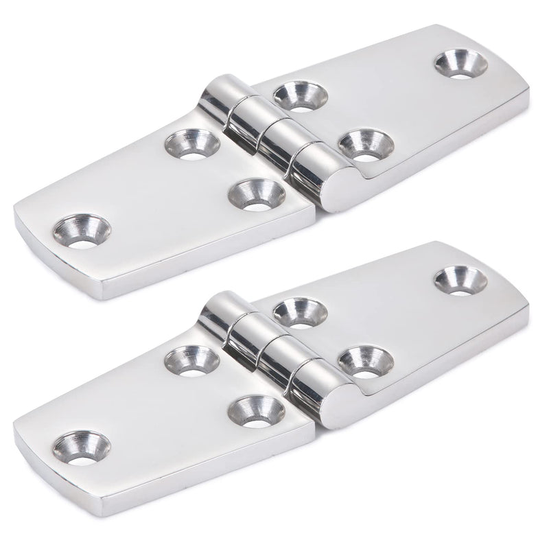 Atibin Marine Mount Door Hinges Steel Stainless Hatch Boat Hinge Hardware Heavy Duty Boat Hinge Deck Mirror Polished SUS316 1.50 inch x 4.00 inch 2pcs - NewNest Australia