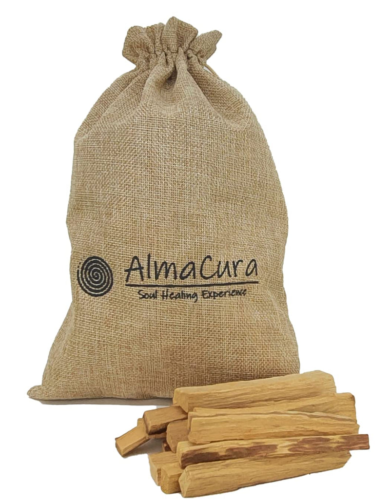 Palo Santo 100grams Premium Highest Resin from Peru (NOT Ecuador). Ethically Harvested. AlmaCura (Soul Healing). Meditation, Stress Relief, Energy Cleansing. (100grams) 100gr Sticks - NewNest Australia