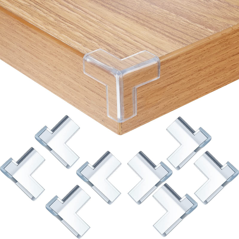 8 Pcs Corner Protector Baby Proofing Safety Table Corner Guards Baby Proof Safety Products Pre Taped Furniture Protector Clear Edge Bumpers Guard for Baby, Kids, Fireplace, Countertop - NewNest Australia