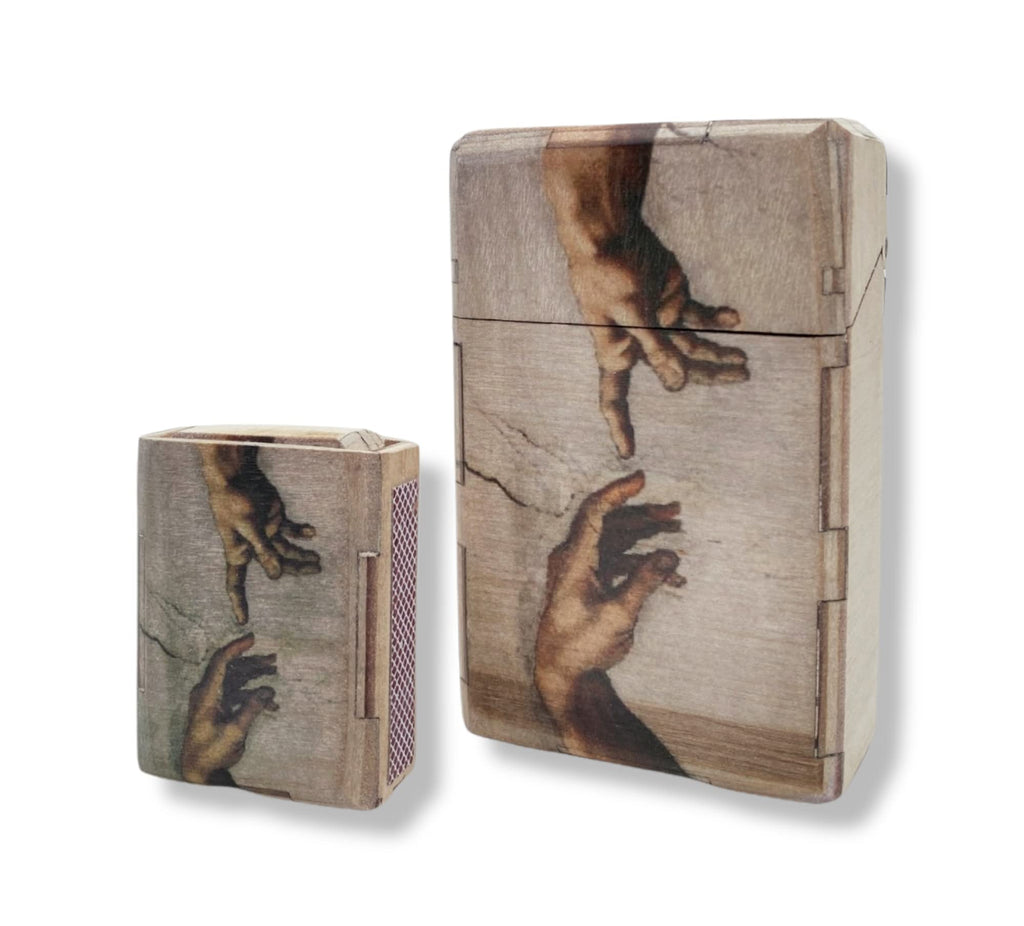 Nuf-Nuf Cigarette Case – Handmade Cigarette Holder for Standard 20-Cigarette Packs – Luxurious Wood Cigarette Case – Durable and Long-Lasting Design – Painted Motifs - 2.4 x 1.2 x 3.8-inch adams creation - NewNest Australia