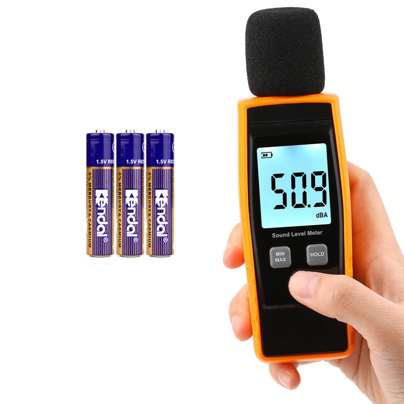 Decibel Meter, Portable SPL Meter (Sound Pressure Level Meter), Digital Noise Meter, Range 30-130dB(A) db Meter, Noise Volume Measuring Instrument, Sound Monitoring Tester (Battery Included) Yellow - NewNest Australia
