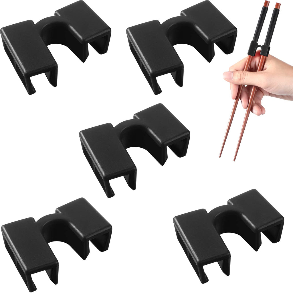 Reusable Chopstick Helpers Training Chopsticks for Many age, Beginner, Trainers or Learner (Black) Black - NewNest Australia