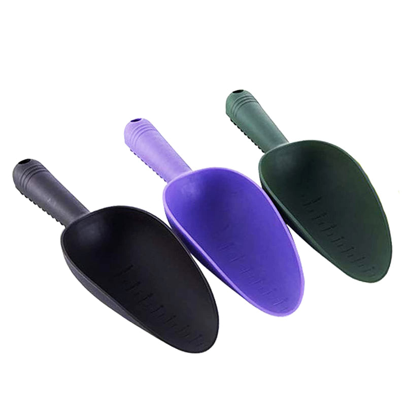Plastic Garden Shovel Plant Hand Trowels 3 Pack Soil Planting Digging Transplanting Multi-Function Beach Sand Pet's Food Scoop Garden Tools - NewNest Australia