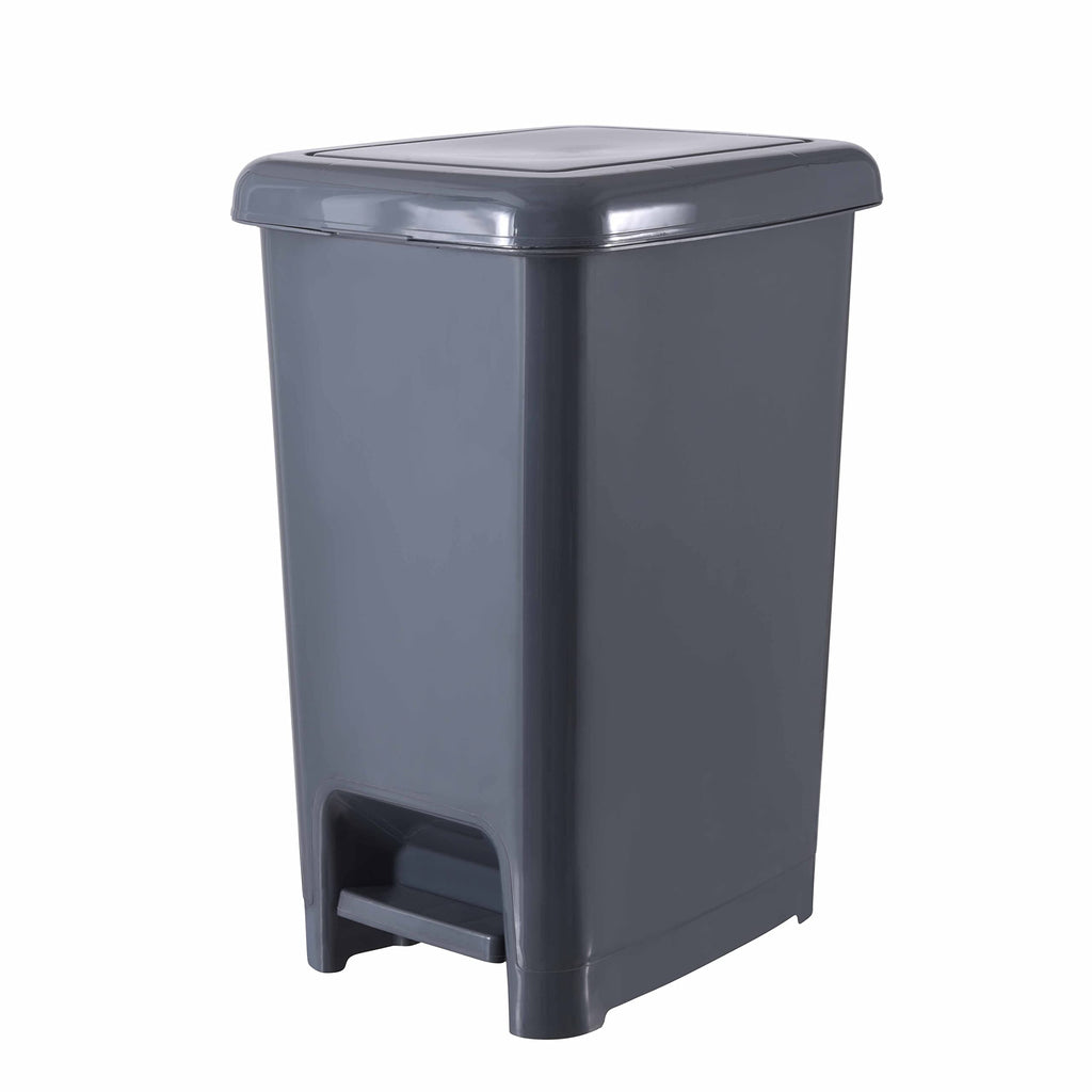 Superio Slim Trash Can with Foot Pedal  2.5 Gallon Step-On Trash Can, Garbage Can, Small Trash Can for Bathroom, Kitchen, Office, Patio, or Backyard  Onyx Grey - NewNest Australia