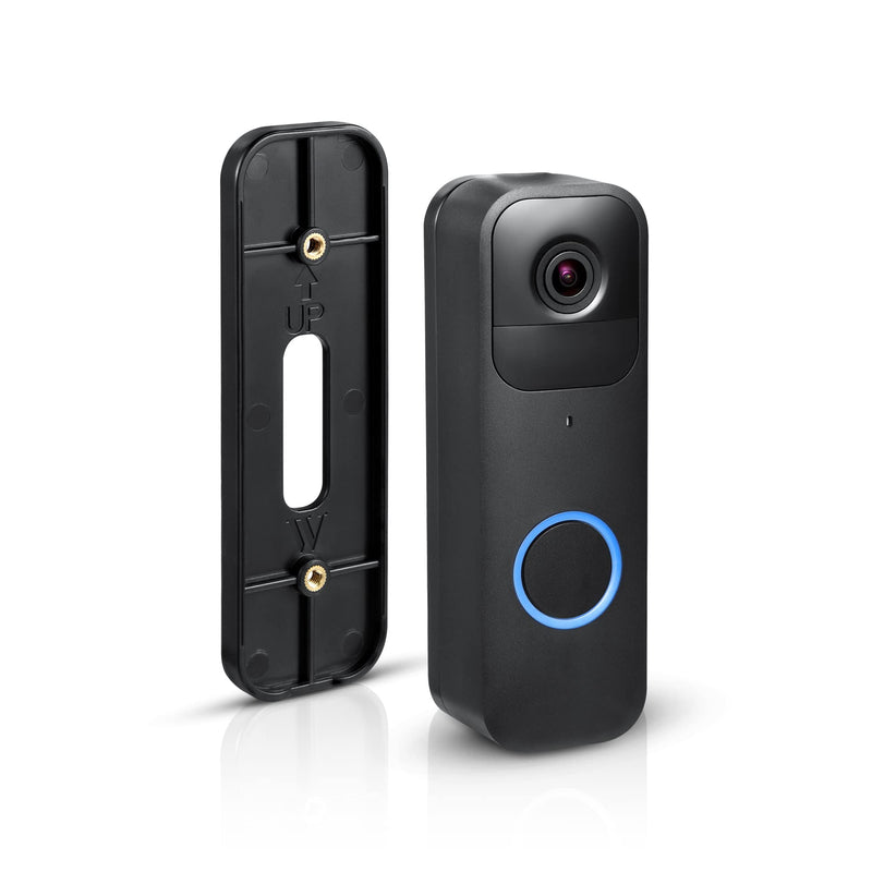 Wasserstein No-Drill Mount Compatible with Blink Video Doorbell - Wall Mount/Mounting Bracket for Blink Security Wireless System (Black) - NewNest Australia